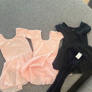 Kids Ballet Dancewear Set AND shoes - Pink and Black